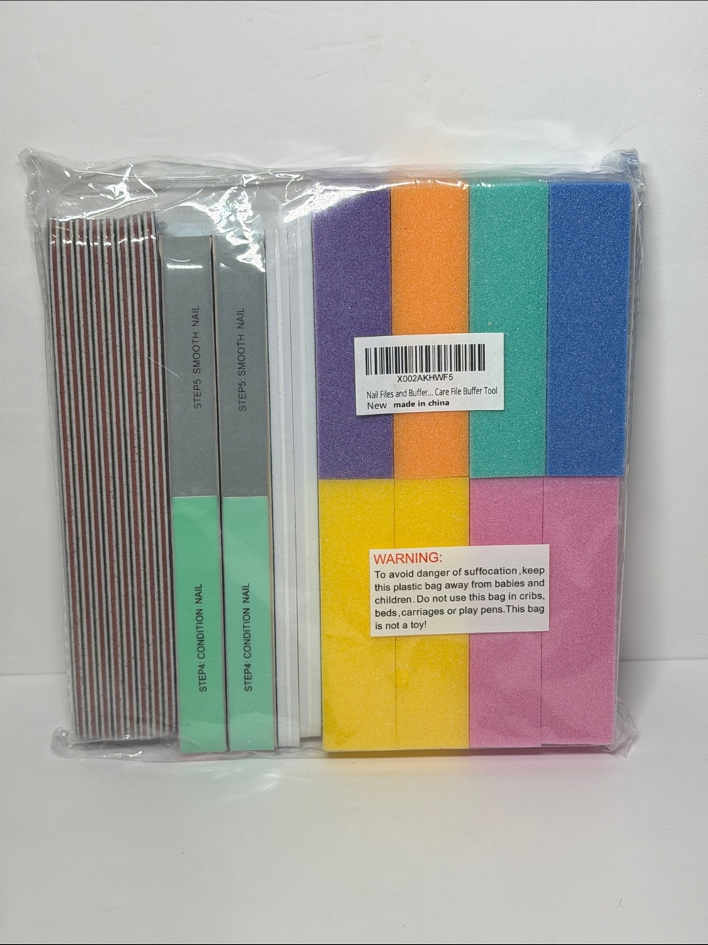 Nail File and Buffer Set - Multicolor Foam Blocks